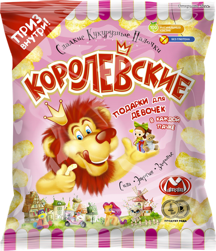 Палочки кукурузные МАТЯШ Сладкие, с подарком для девочки, 70г, вид