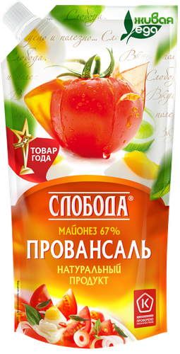 Майонез СЛОБОДА Провансаль 67%, 200мл, картинка