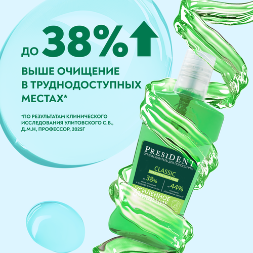 Ополаскиватель PRESIDENT Classic Комплексный уход, 400мл, вид