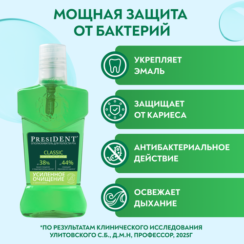 Ополаскиватель PRESIDENT Classic Комплексный уход, 400мл, фотография