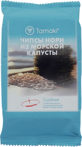 Чипсы нори TAMAKI Оригинальные, 4г, вид