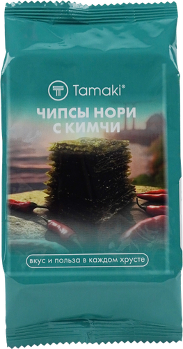Чипсы нори TAMAKI со вкусом кимчи, 4г, изображение
