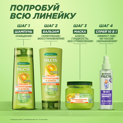 Спрей для волос GARNIER Fructis 10в1 Мгновенный эффект, 150мл, фотография