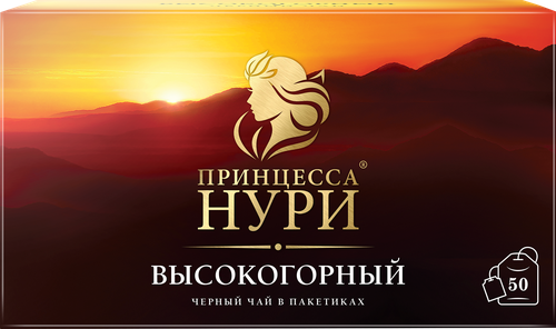Чай черный ПРИНЦЕССА НУРИ Высокогорный, 50пак, изображение