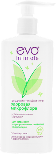 Гель для интимной гигиены EVO Intimate. Здоровая Микрофлора с комплексом Лактулин, 250мл, фотография