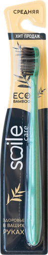 Зубная щетка SMILE CARE Eco bamboo с бамбуковым углем, фотография