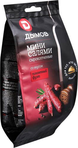 Колбаски сырокопченые ДЫМОВ Мини-салями со вкусом Пикантный фуэт, 50г, изображение