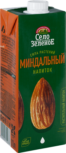 Напиток растительный СЕЛО ЗЕЛЕНОЕ Миндаль 1,8%, 1000мл, фотография