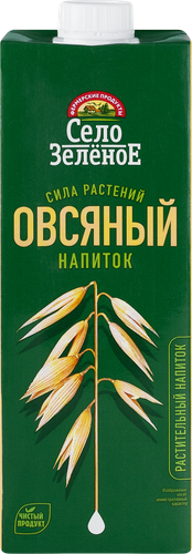 Напиток растительный СЕЛО ЗЕЛЕНОЕ Овес 1,8%, 1000мл, фотография