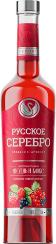 Настойка РУССКОЕ СЕРЕБРО Ягодный микс 21%, сладкая, 0.5л