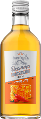 Настойка ОКОЛИЦА Медовая с перцем 40%, горькая, 0.25л, изображение