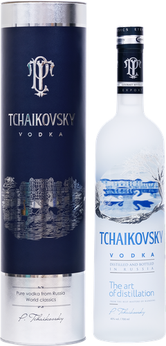 Водка TCHAIKOVSKY 40%, в тубусе, 0.7л, вид