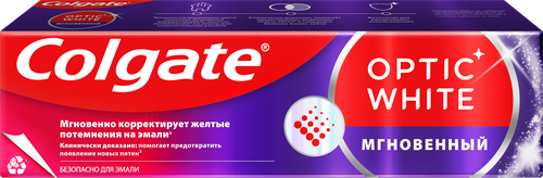 Зубная паста COLGATE Optic White Мгновенный, 75мл, фото