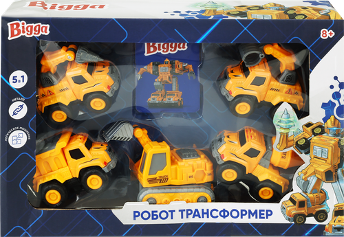 Игрушка BIGGA Робот-трансформер 5в1, Арт. HW0783-365, крупный план