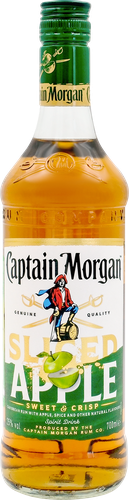 Напиток спиртной CAPTAIN MORGAN Sliced Apple на основе рома, 0.7л, вид
