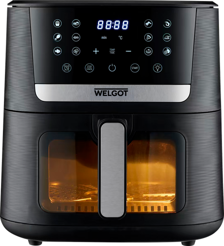 Аэрогриль WELGOT Noir, 1600Вт, сенсорное управление, 12 программ, 6.5л, Арт. MC860DT-A, крупный план