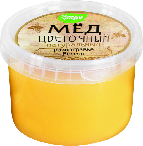 Мед натуральный ЛЕСНЫЕ УГОДЬЯ разнотравье, 700г, вид