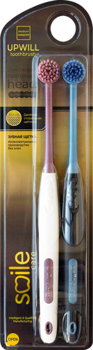 Зубная щетка SMILE CARE круглая для труднодоступных мест, мягкая, 2шт, фотография