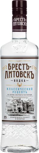 Водка БРЕСТЪ ЛИТОВСКЪ Классический рецептъ 40%, 0.5л, изображение