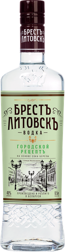 Водка БРЕСТЪ ЛИТОВСКЪ Городской рецептъ 40%, 0.5л, фото