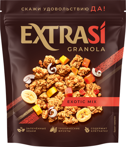 Готовый завтрак EXTRASI Гранола Экзотик микс, 300г, детальное фото