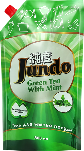 Гель для мытья посуды JUNDO Зеленый чай, 0,8л, картинка