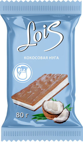 Плитка кондитерская НЕВСКИЙ КОНДИТЕР Lois с кокосовой нугой, 80г, фото