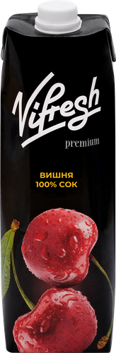 Сок ТМ VIFRESH Вишневый восстановленный, 1л, крупный план