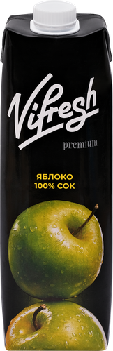 Сок ТМ VIFRESH Яблочный восстановленный, 1л, детальное фото