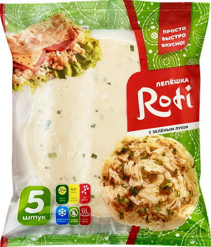 Лепешка РИЗЫК Roti, с зеленым луком, 450г, картинка
