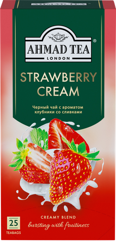Чай черный AHMAD TEA Клубника со сливками, 25пак, вид