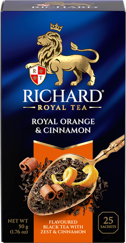 Чай черный RICHARD Royal Orange с цедрой апельсина и корицей, 25саш, фото