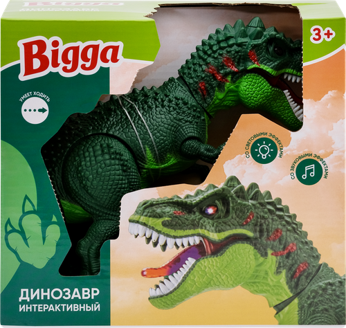Игрушка BIGGA Динозавр интерактивный со световыми и звуковыми эффектами, Арт. KB210155, фото
