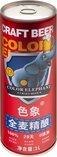 Пиво светлое COLOR ELEPHANT Сэсян непастеризованное нефильтрованное неосветленное 5%, 1л, фото