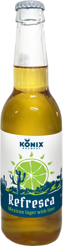 Напиток пивной KONIX BREWERY Рефреска Лайм фильтрованный пастеризованный 4,8%, 0,33л, картинка