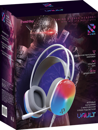 Гарнитура игровая SMARTBUY Vault, RGB-подсветка, черный, Арт. SBHG-9780, SBHG-977, вид