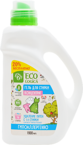 Гель для стирки ECOLOGICA универсальный, 1,9л, детальное фото