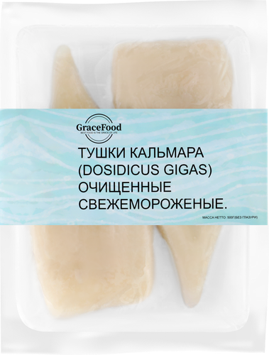 Кальмар GRACE FOOD очищенный, тушка, 500г, крупный план