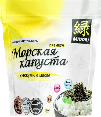 Морская капуста MIDORI Премиум, жареная, 40г, вид