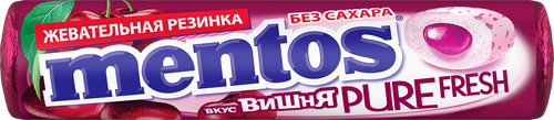 Жевательная резинка MENTOS Pure Fresh со вкусом вишни, 15,5г, фотография