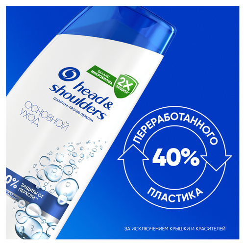 Шампунь HEAD&SHOULDERS Основной уход, против перхоти, 360мл, фотография