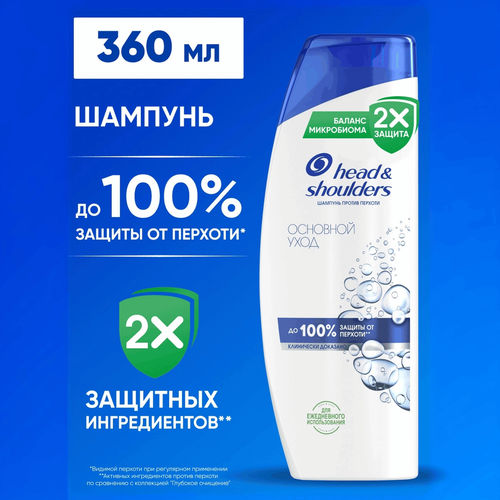 Шампунь HEAD&SHOULDERS Основной уход, против перхоти, 360мл, картинка