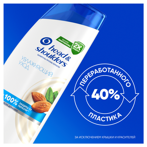 Шампунь HEAD&SHOULDERS Увлажняющий уход, против перхоти, 360мл, детальное фото