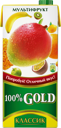 Напиток сокосодержащий 100% GOLD Classic Мультифрукт, 0.95л, фотография
