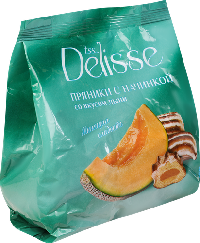 Пряники сырцовые DELISSE с начинкой со вкусом дыни, 350г, фотография