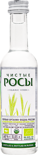 Водка ЧИСТЫЕ РОСЫ 40%, 0.05л