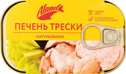 Печень Атлантической трески ALAND, 115г, детальное фото