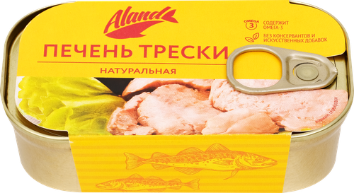 Печень Атлантической трески ALAND, 115г, детальное фото