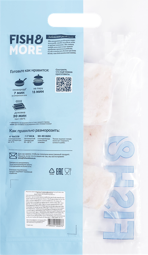 Треска Атлантическая FISH&MORE филе-кусок без кожи, 400г, фотография