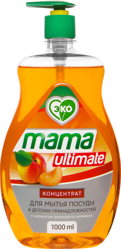 Концентрат для мытья посуды MAMA ULTIMATE Японский абрикос, 1000мл, вид